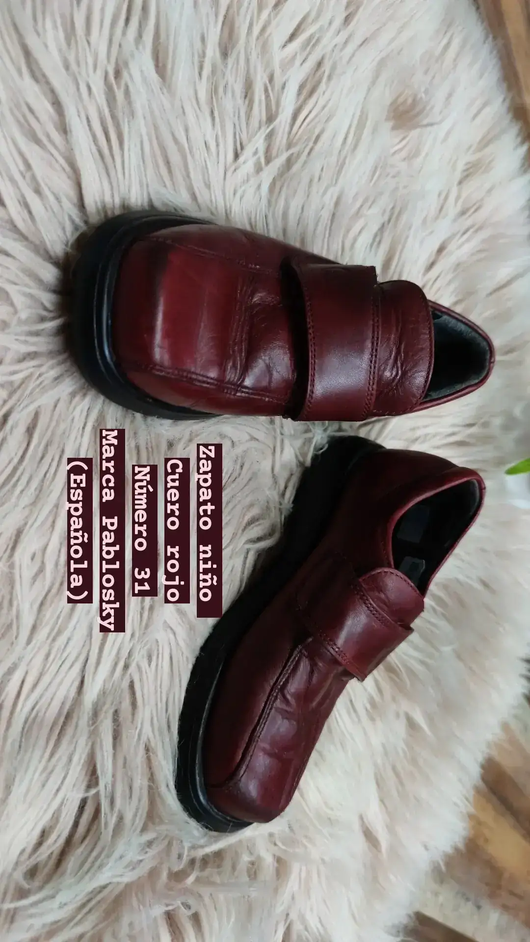 Zapato rojo cuero 31