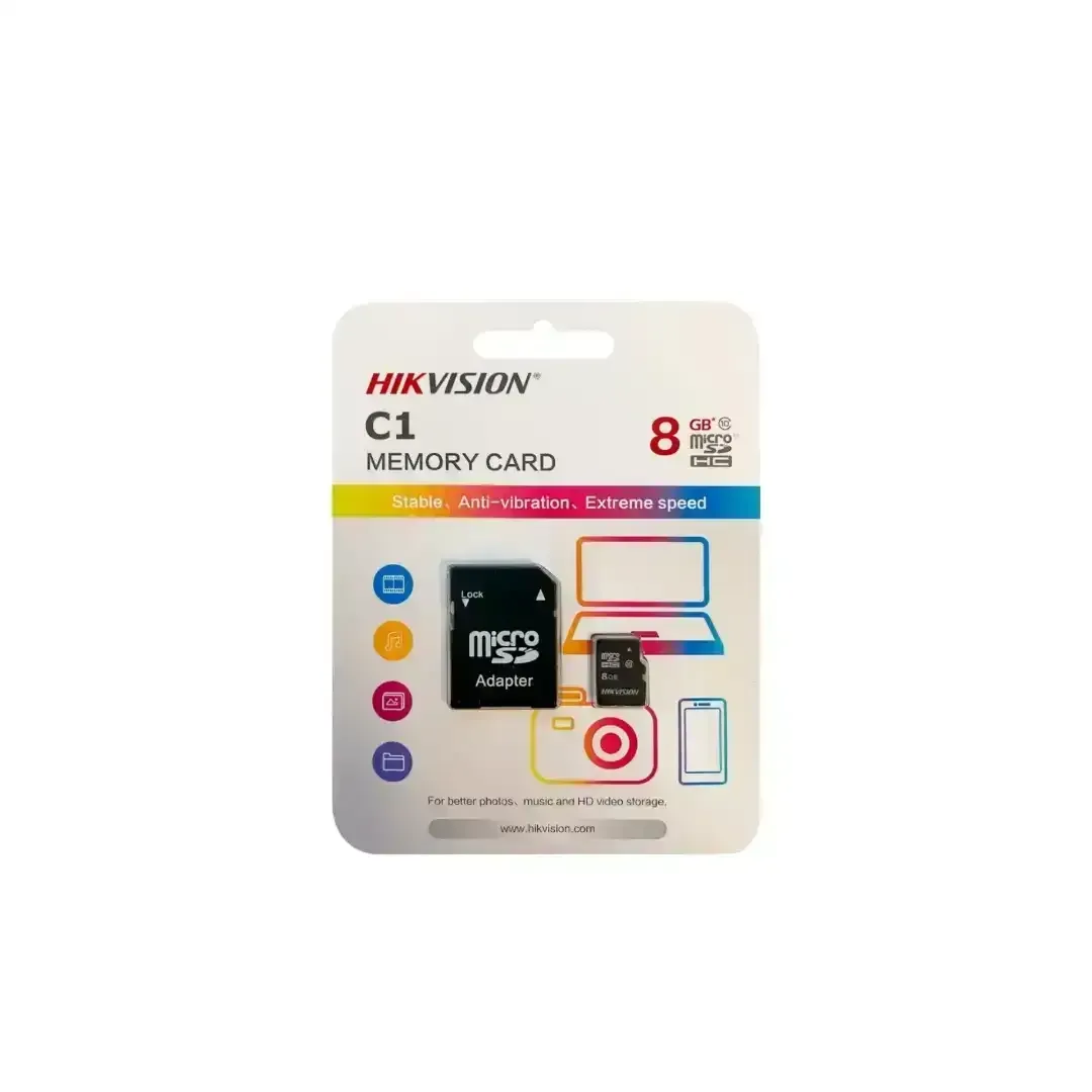 TARJETA MICRO SD 8GB C1 CLASE 10 HIKVISION