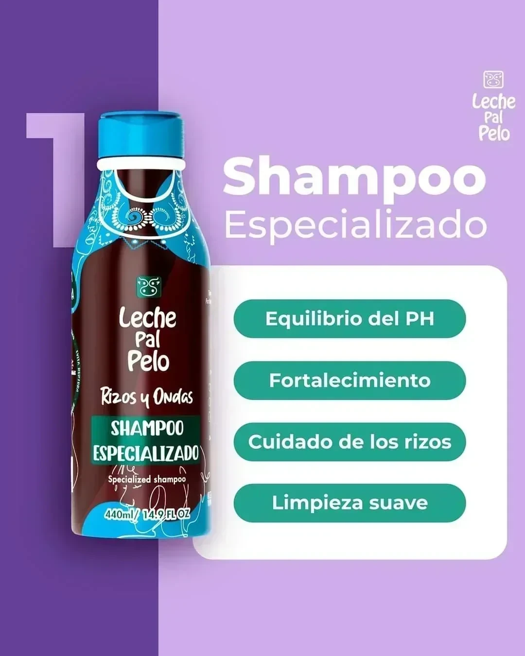 leche pal pelo shampoo afro x440 ml