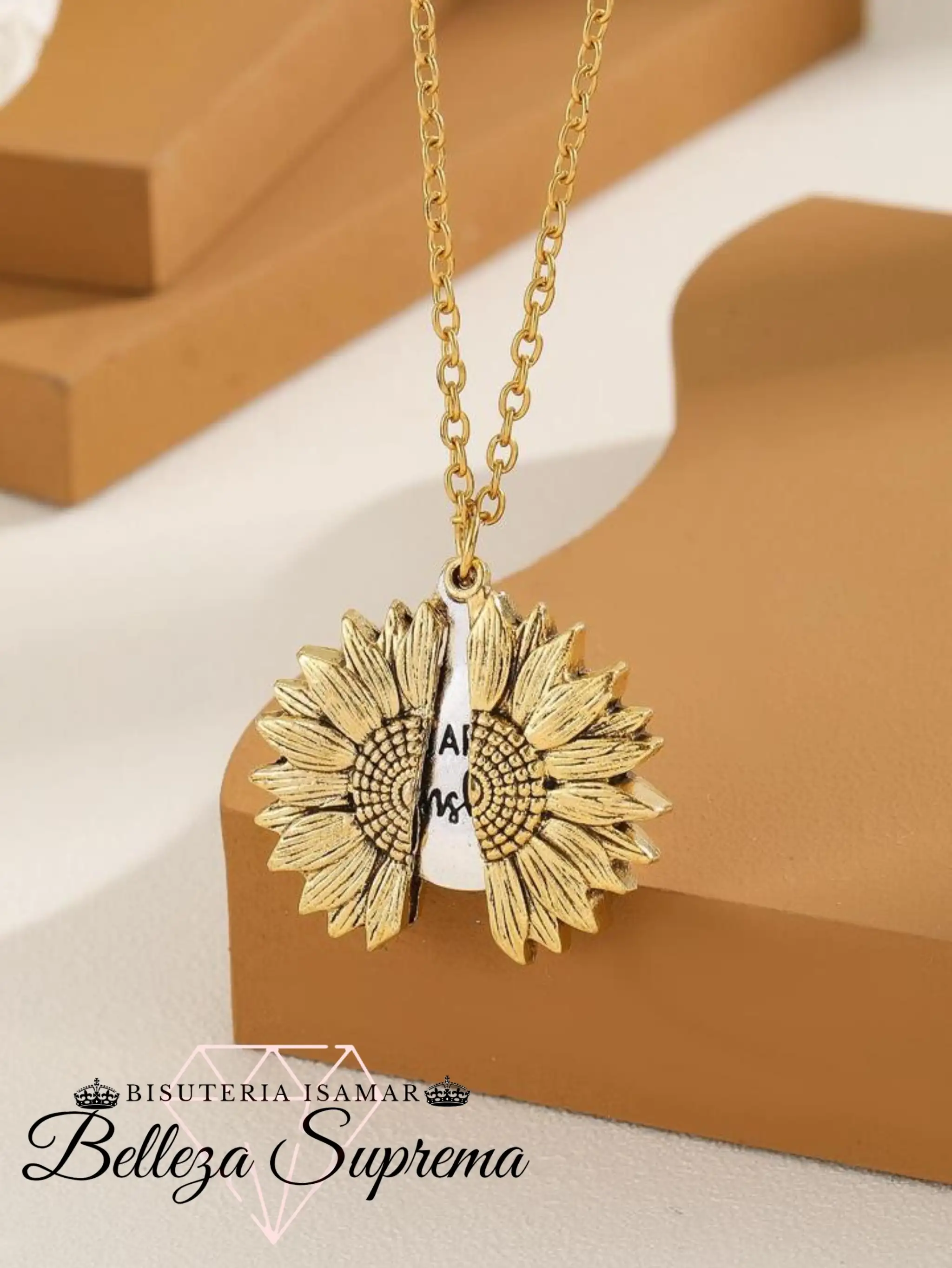 COLLAR CON DIJE DE GIRASOL CON ABERTURA  2