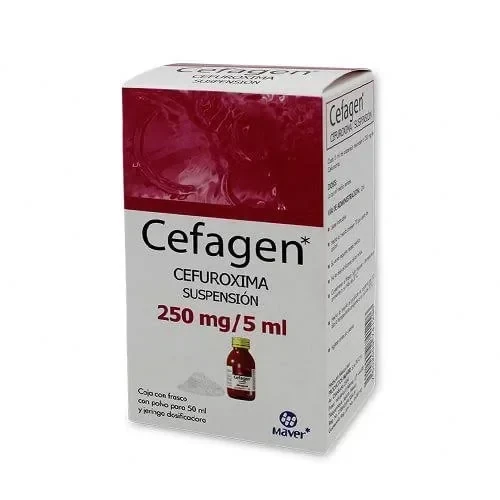 Cefagen cefuroxima suspensión 250mg