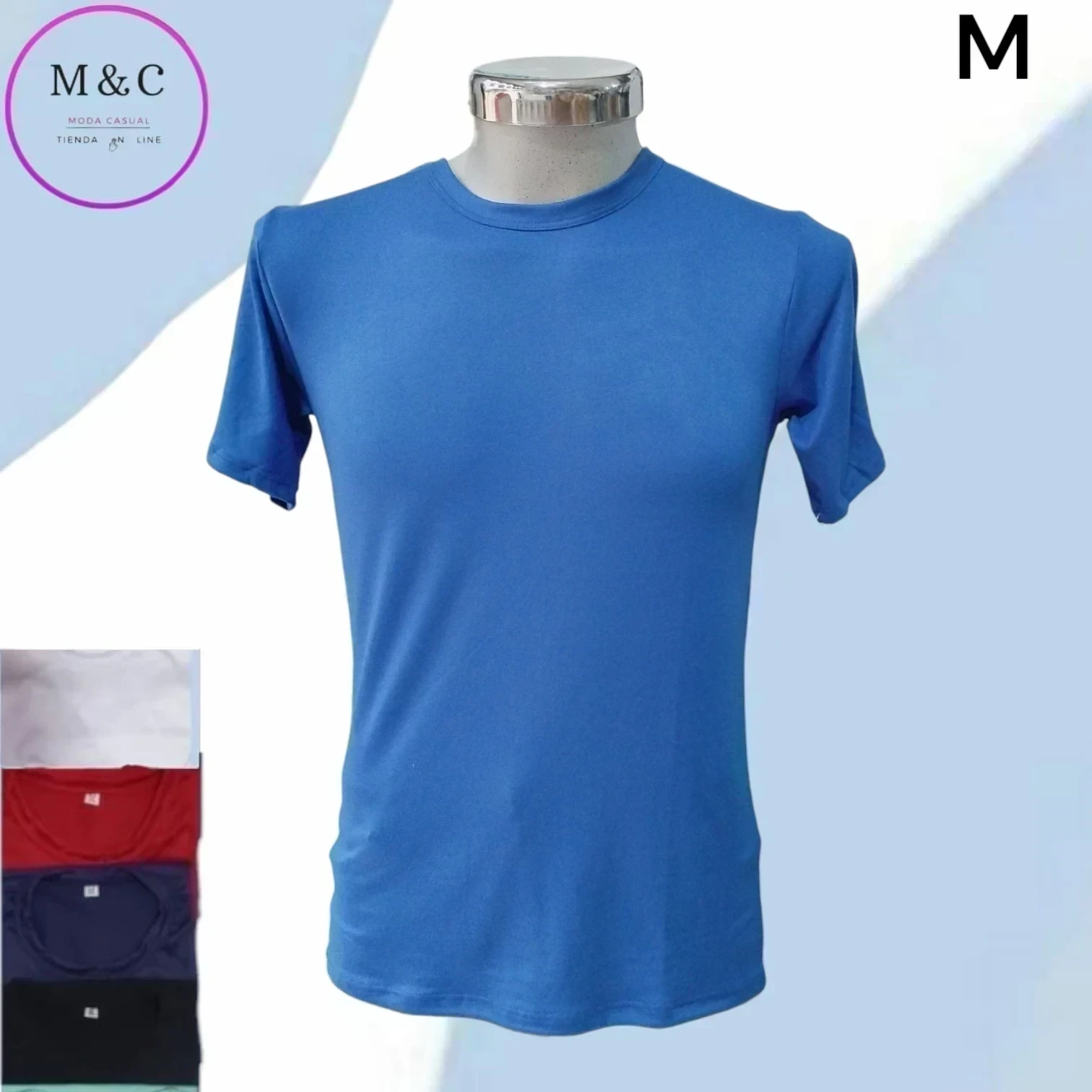 Playera lisa M colores manga corta