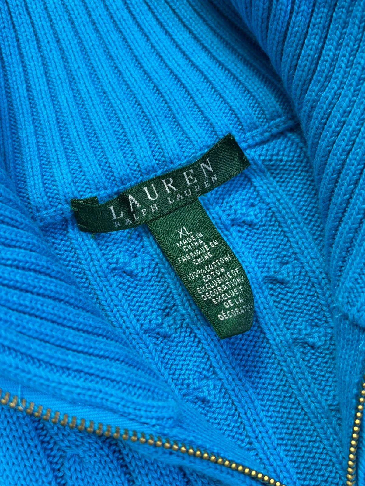 LAUREN RALPH LAUREN CABLE-KNIT FULL-ZIP SWEATER 5