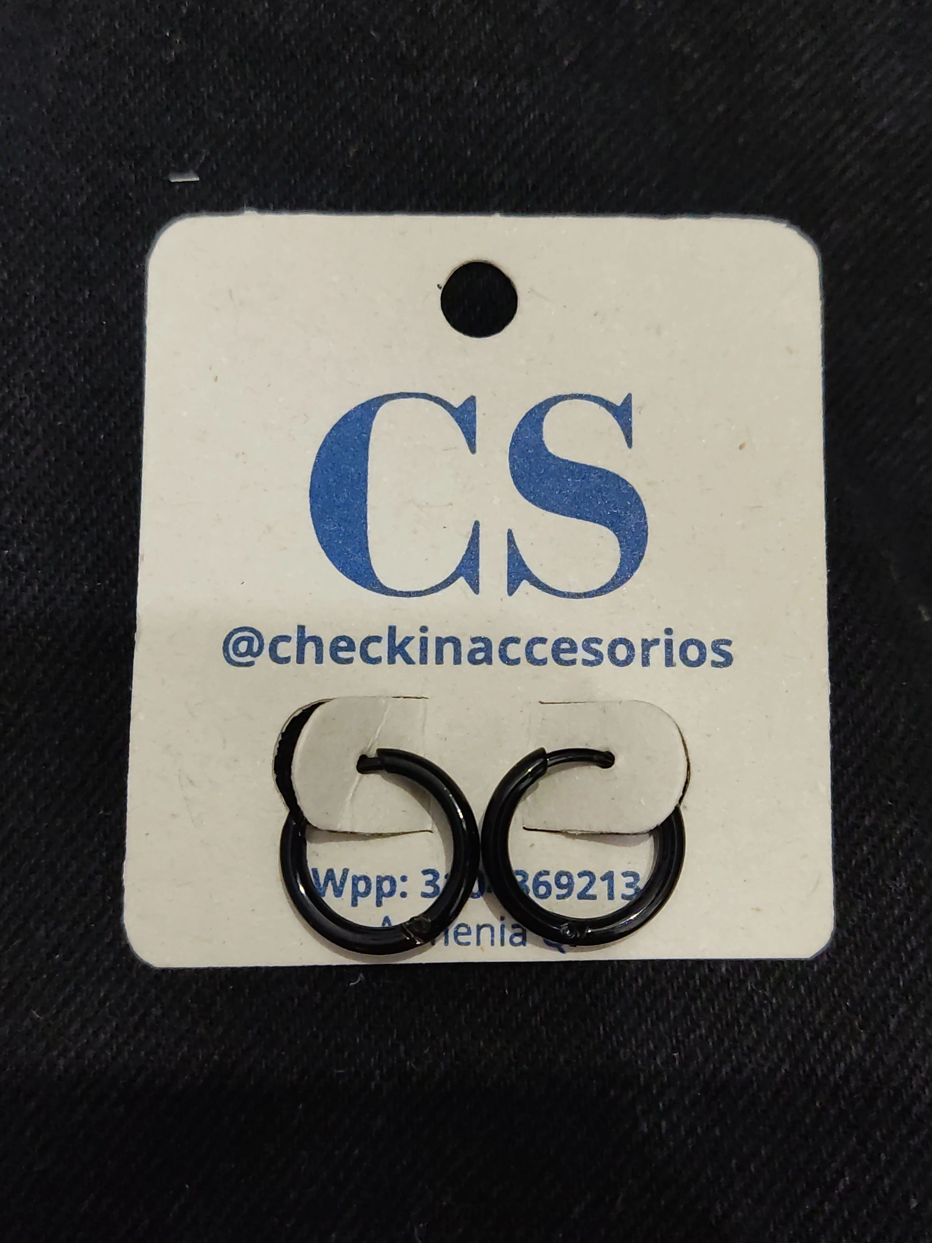 CANDONGA ACERO MINI NEGRAS GALVANIZADAS 1.4CM