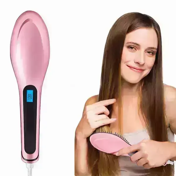 Cepillo alaciador de ceramica con regulador de temperatura 2