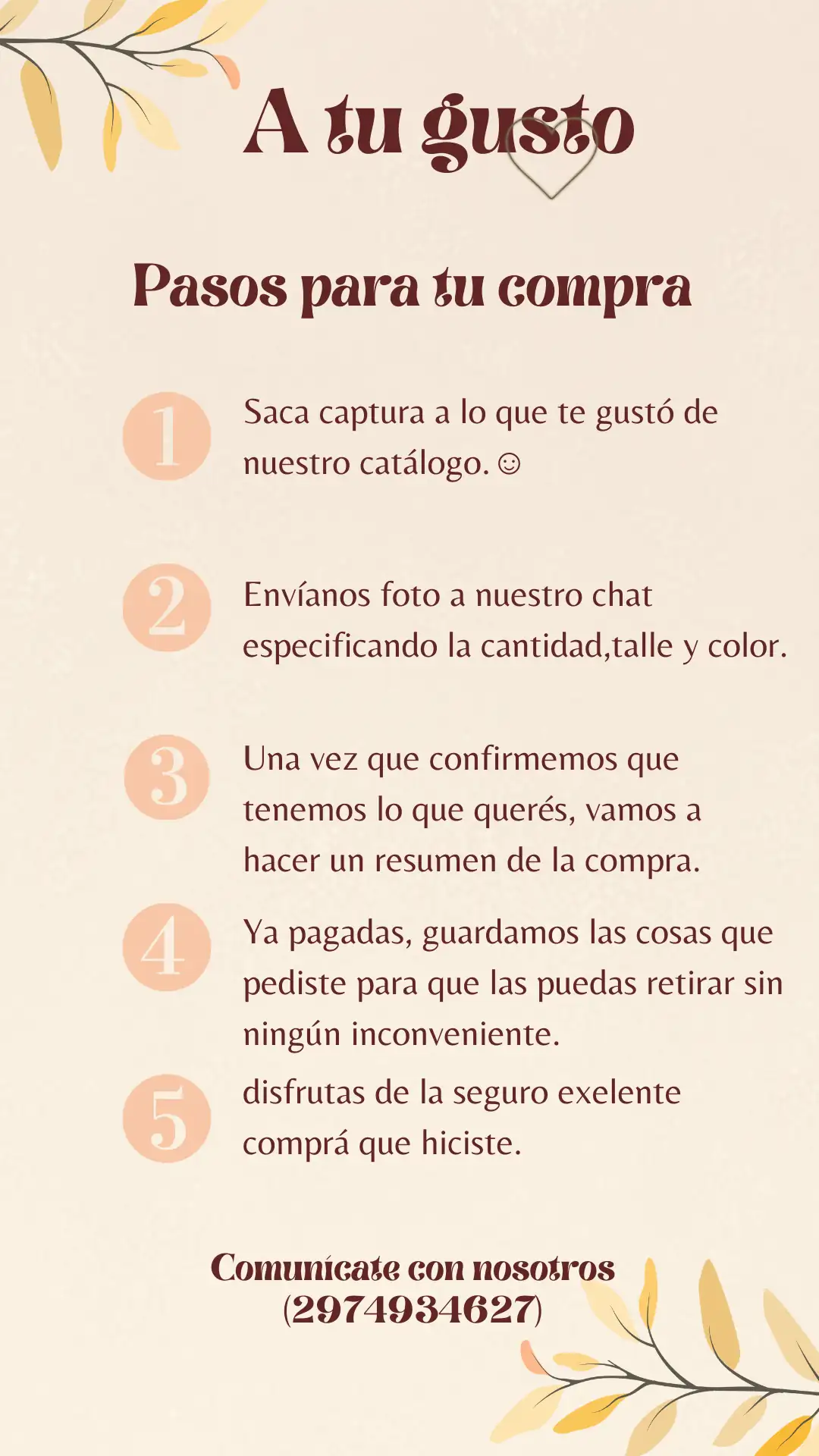 Pasos para hacer tu compra 