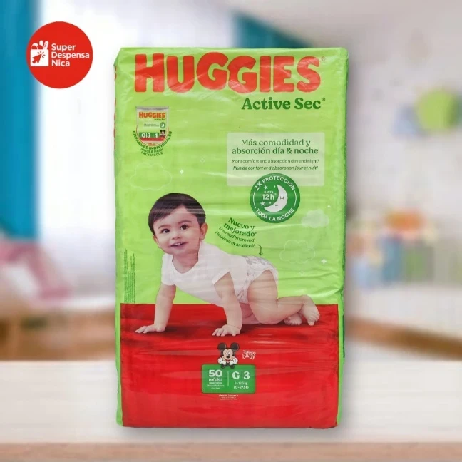 Pañales Huggies Active Sec Talla G