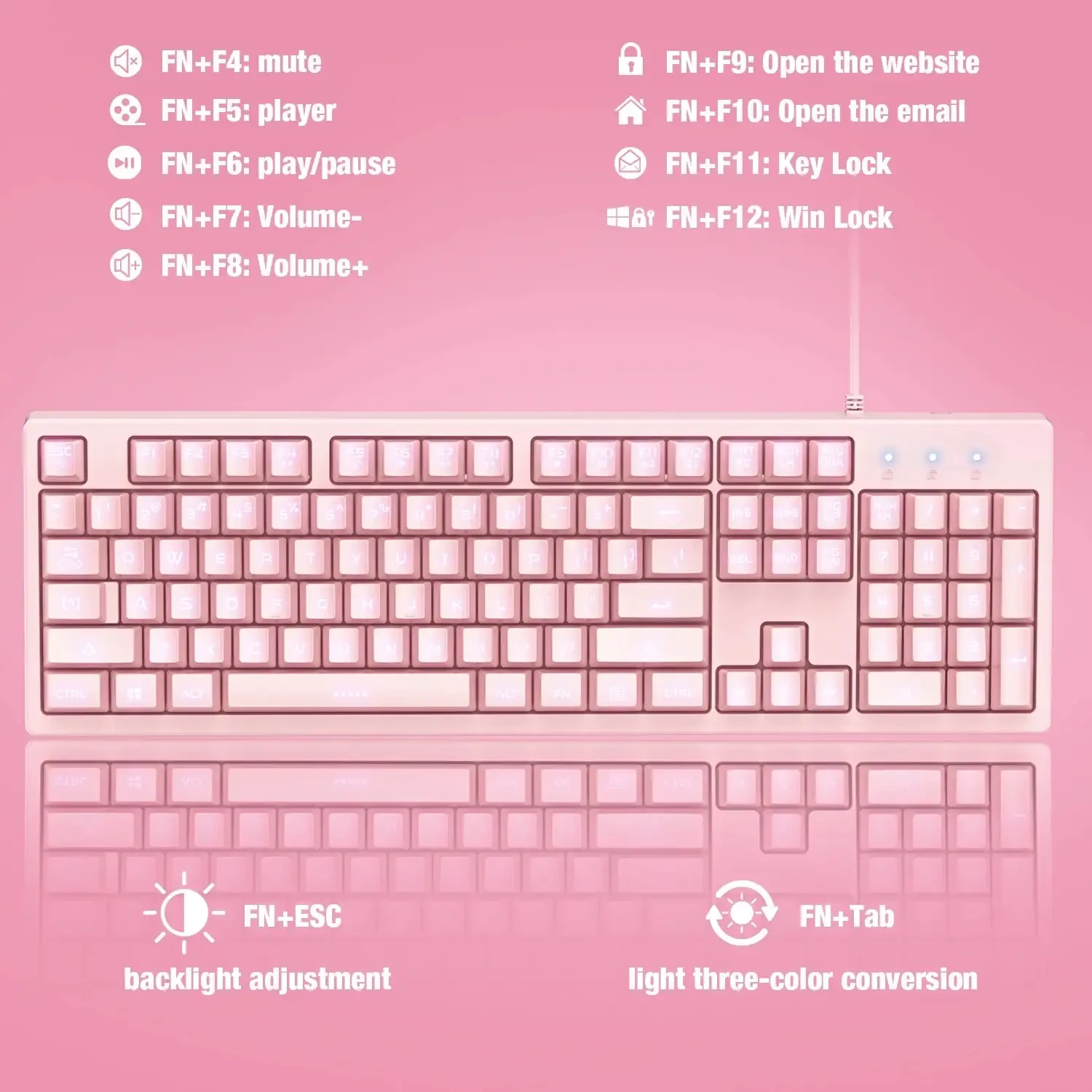 TECLADO G25 ROSADO 2