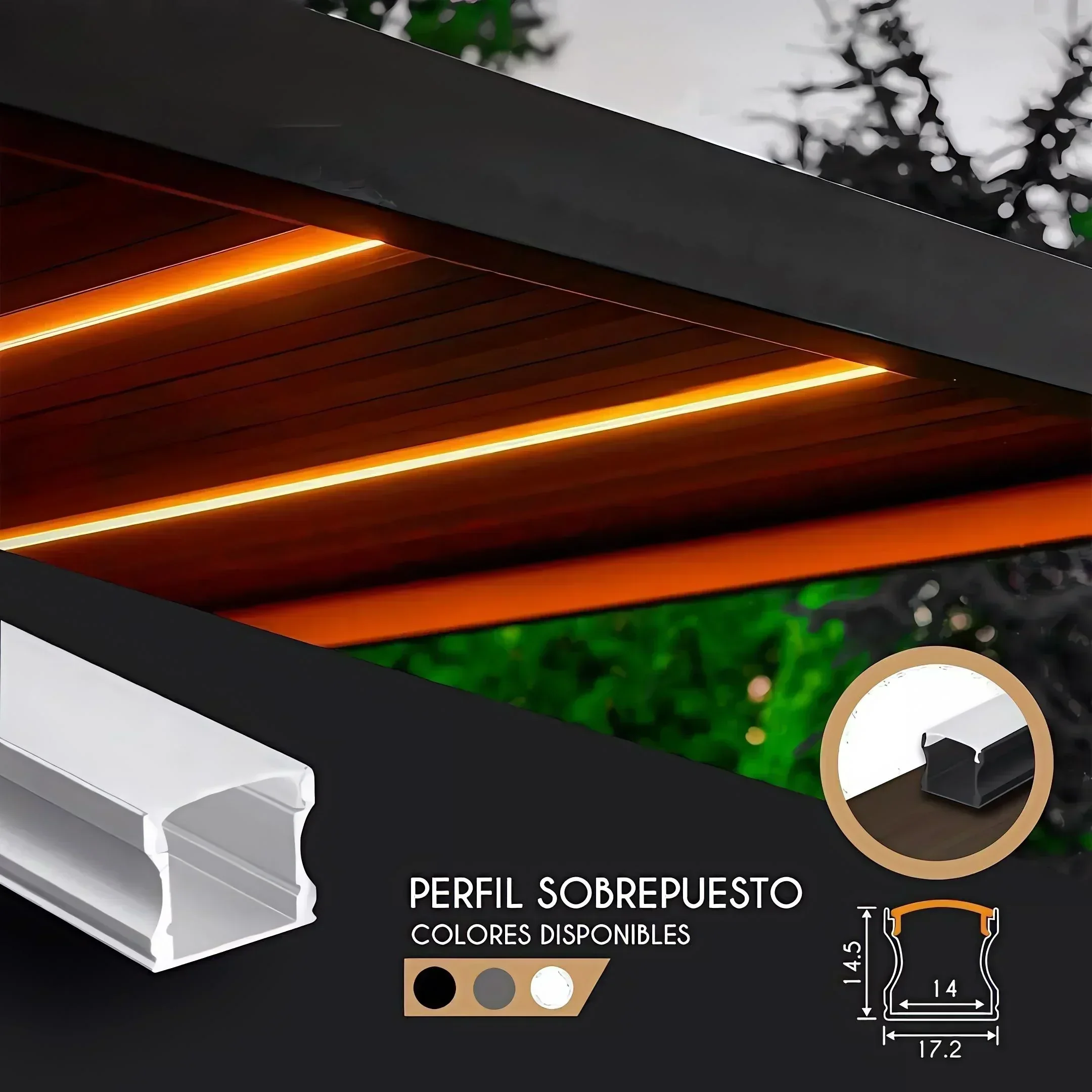 PERFIL ALUMINIO GAMMA 3MTS 