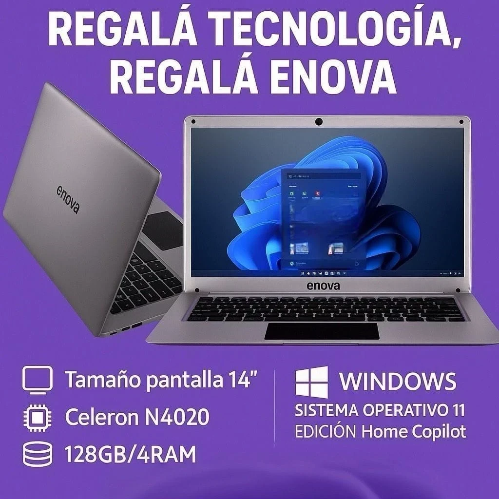 NOTEBOOK ENOVA N4020 INTEL CELERON 128/4GB*