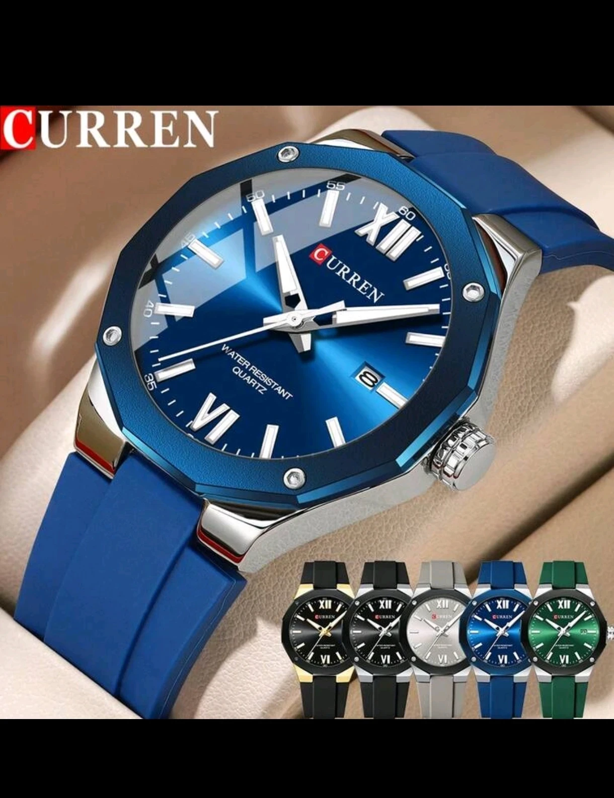 Reloj para Hombre Curren Militar 8465 - Correa de Silicona