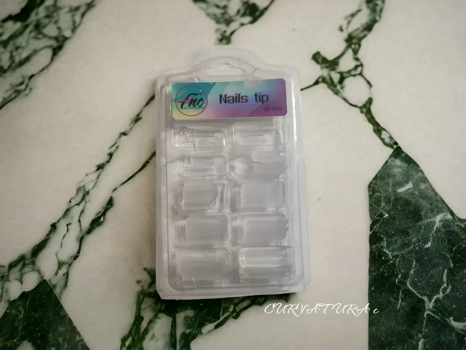 fnc caja uña nails tip curvatura c