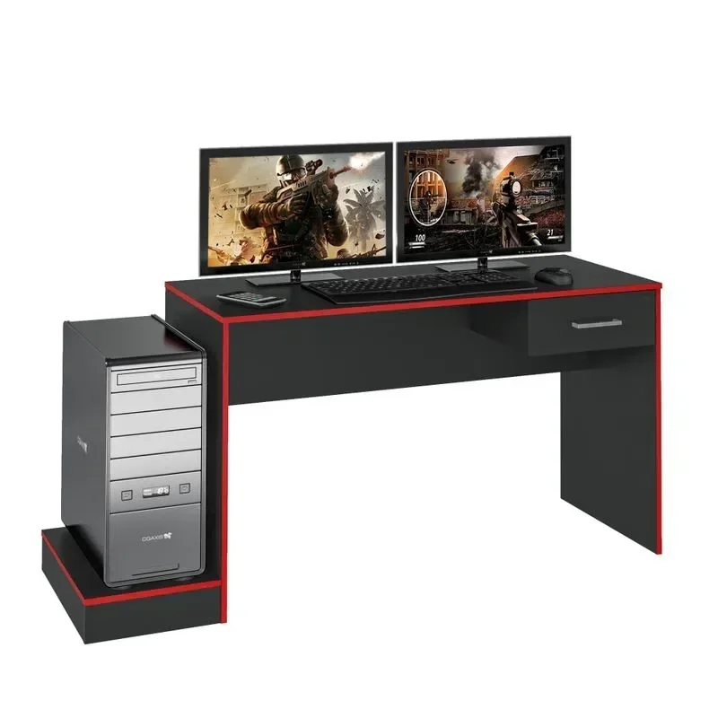 Escritorio Gamer Red Flag Negro con Rojo 2