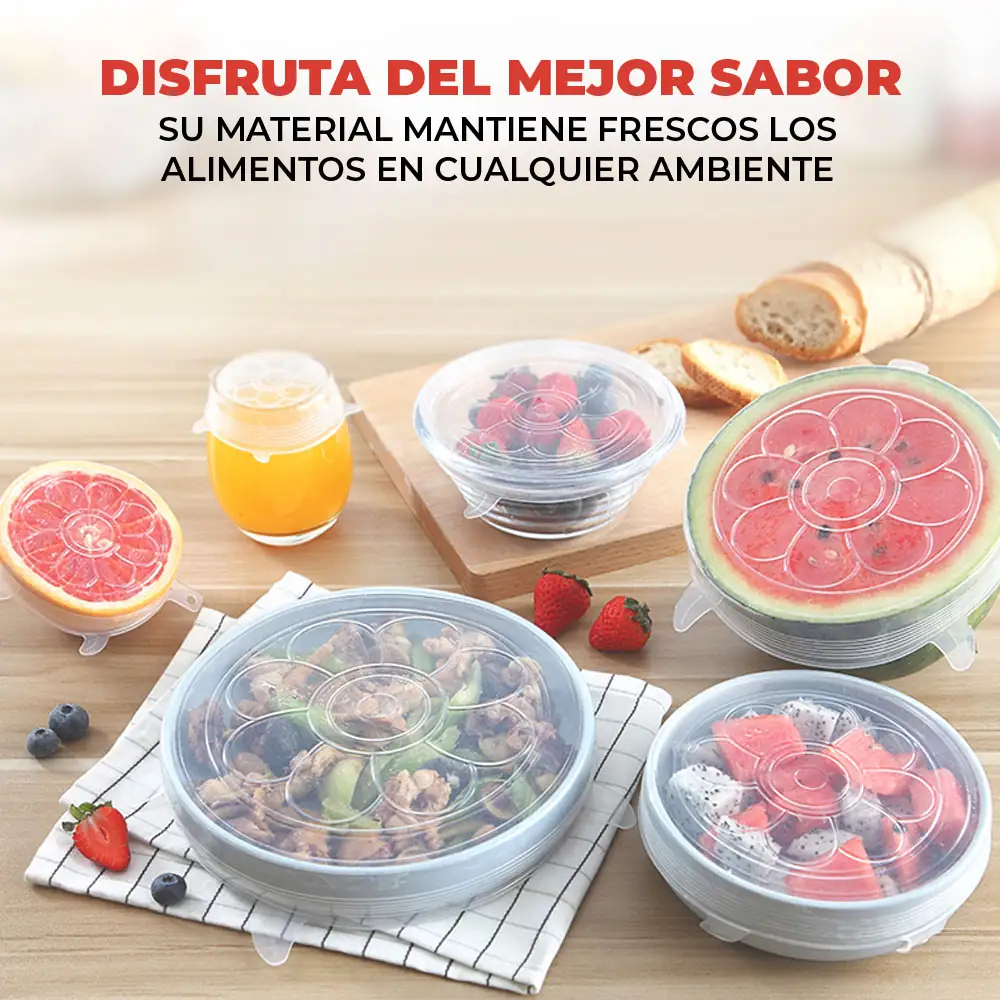 Tapas Herméticas De Silicón 6 Pzs 