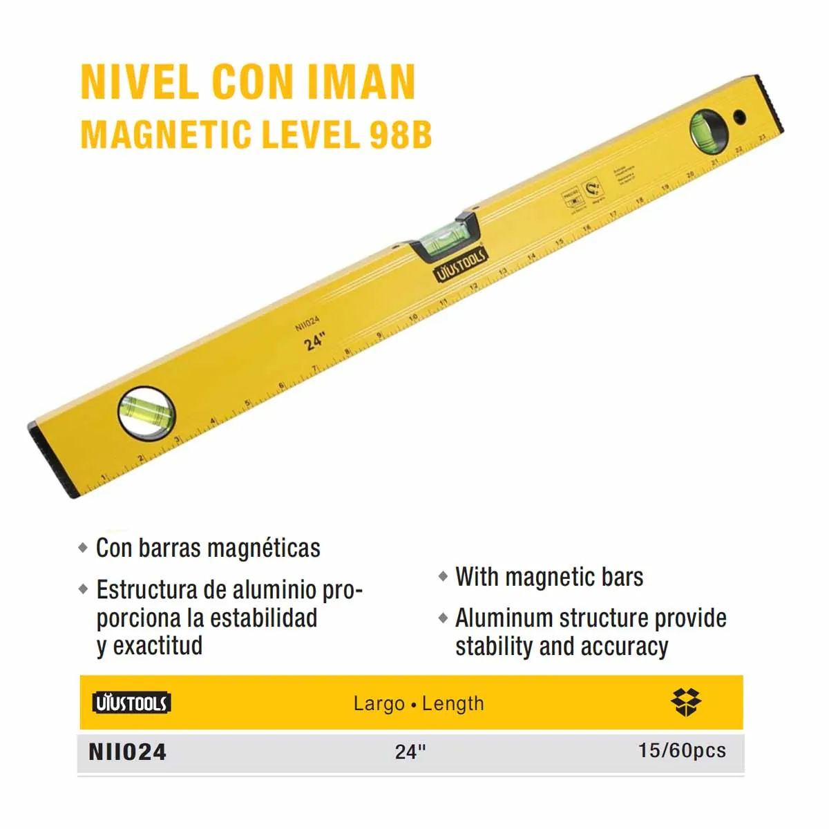 NIVEL CON IMAN UYUST 24"