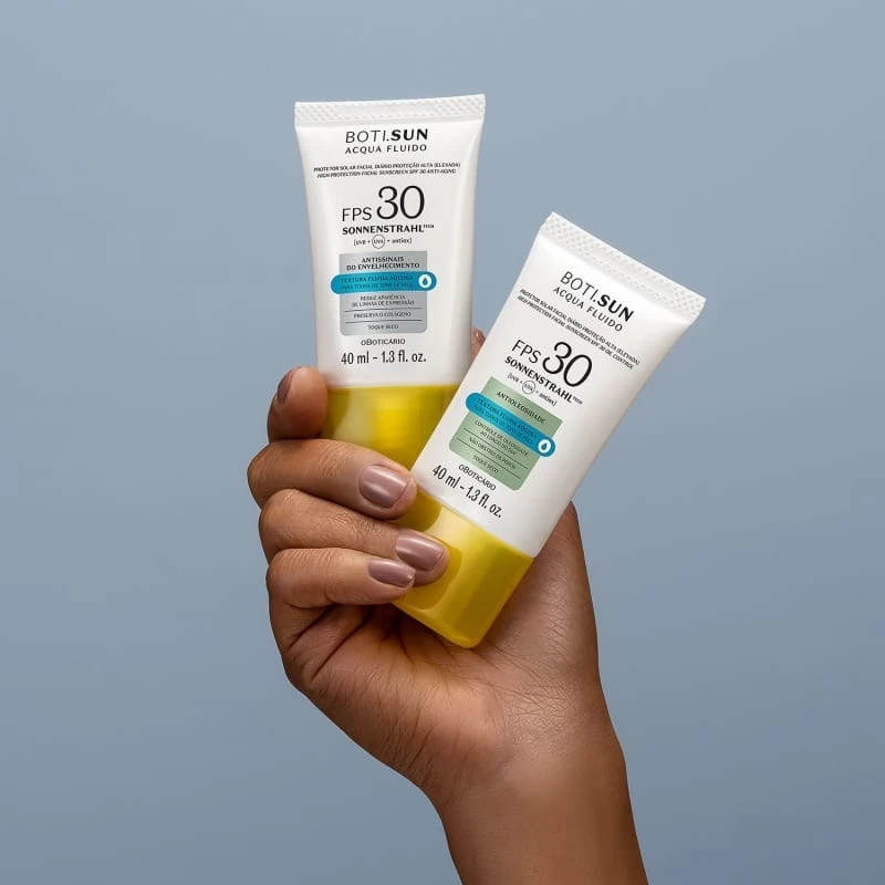 Protector Solar Facial Antiaceite SPF30 BOTI SUN Acqua Fluido 40ml 4