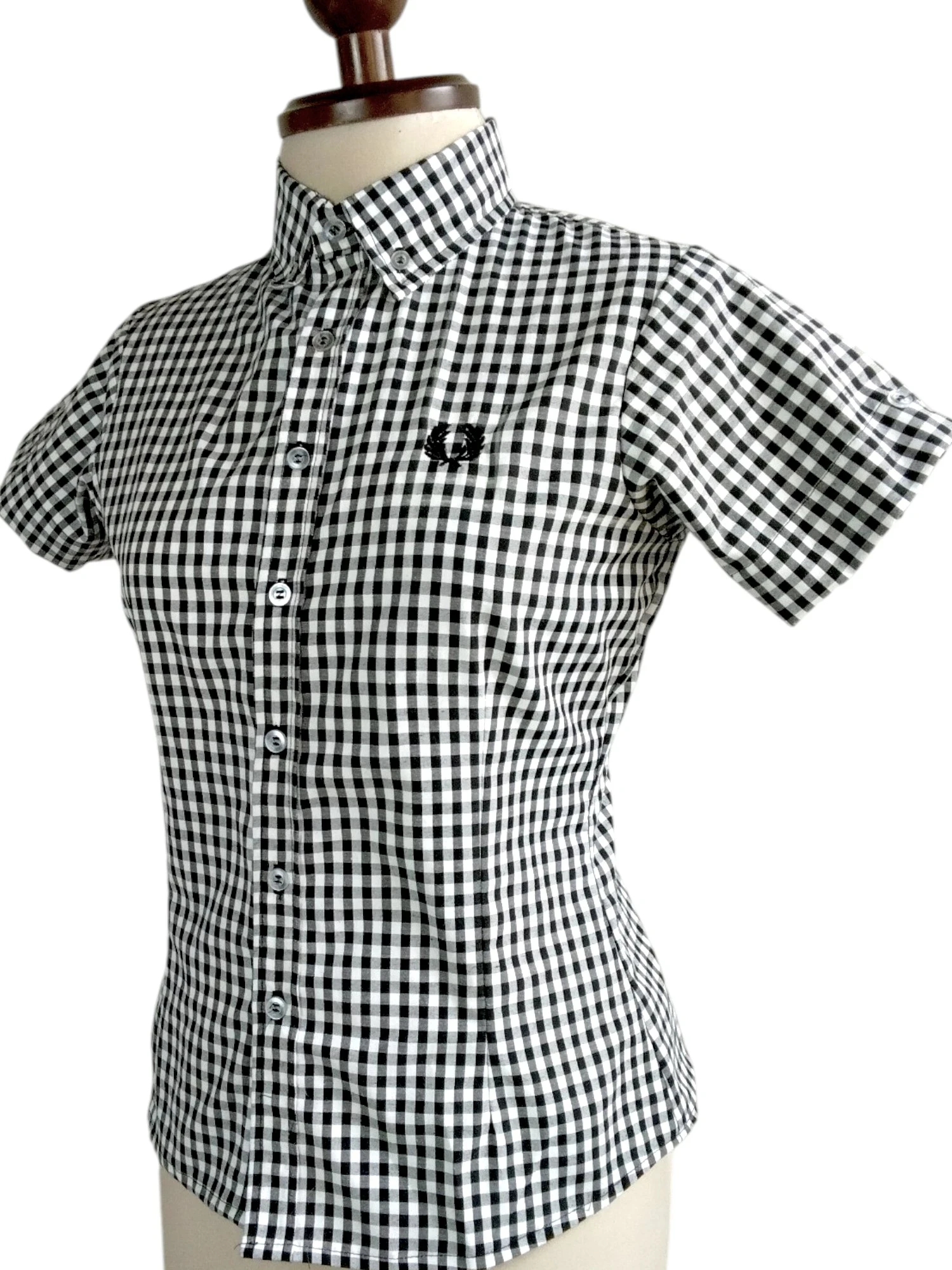 Camisa cuadros pequeños negros y blancos 2