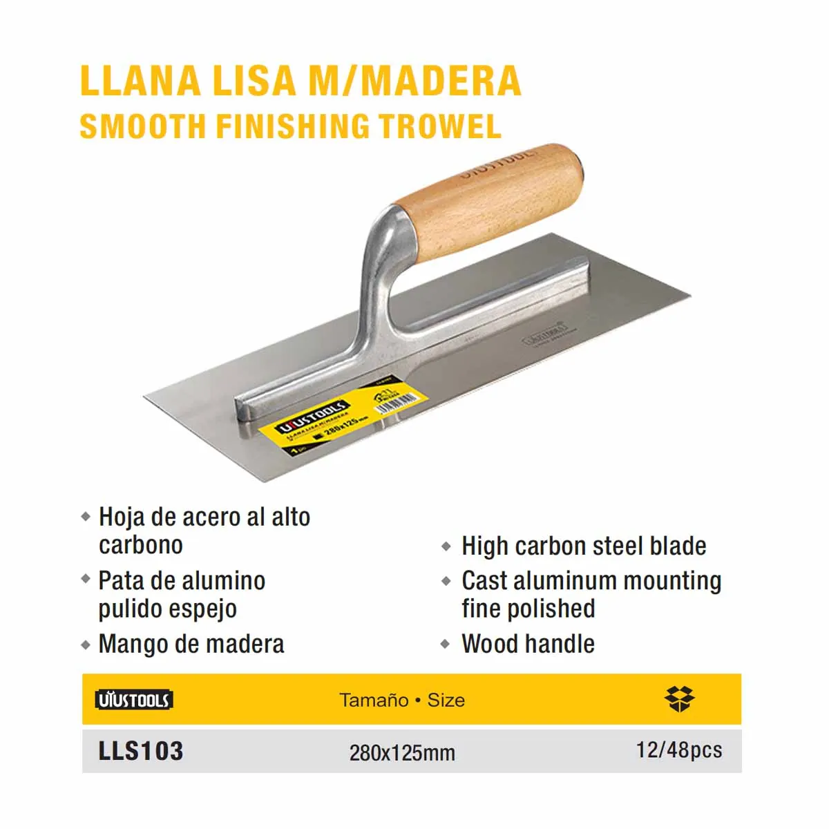 PLANCHA COMUN MANGO MADERA UYUST 280 x 125mm