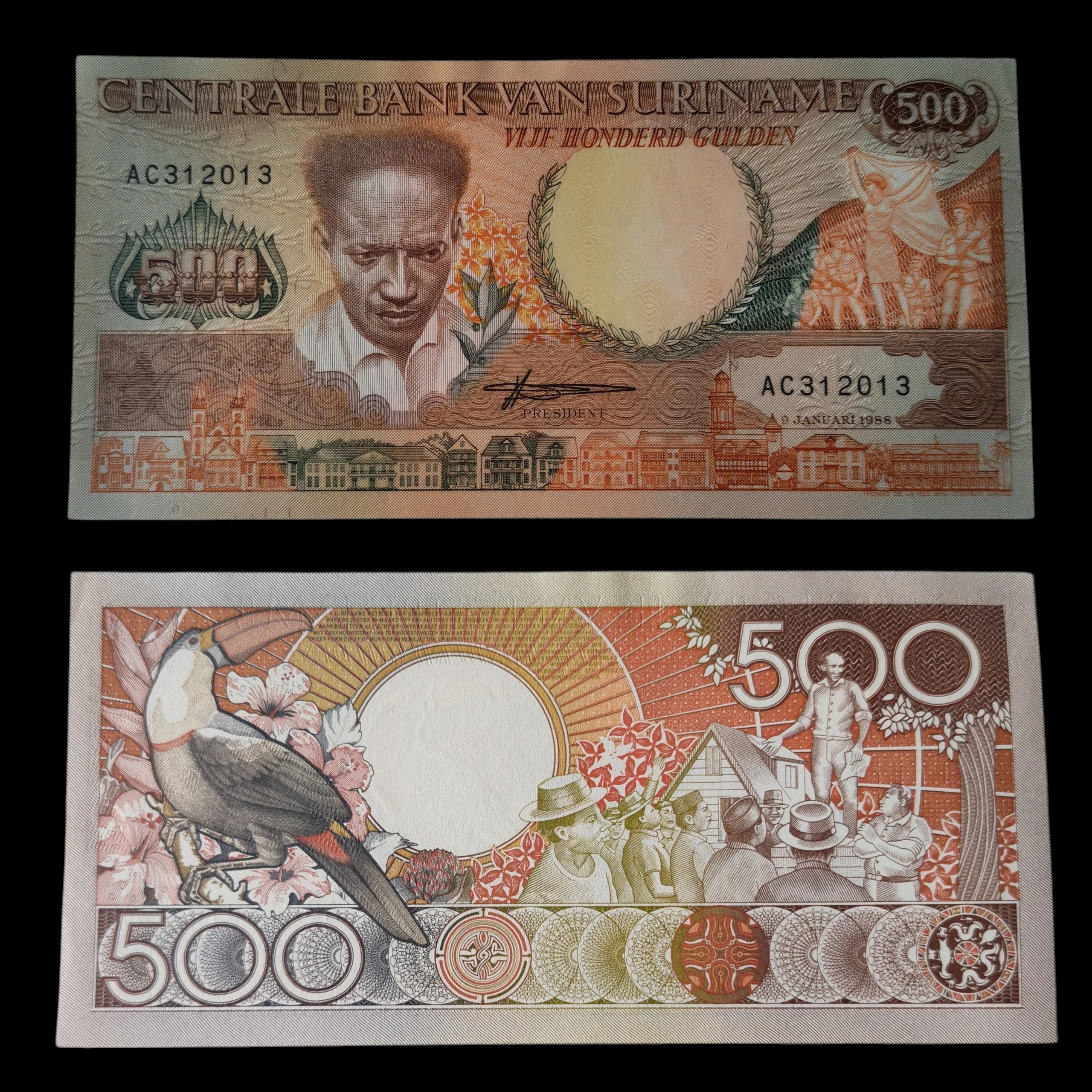 ° Suriname 500 gulden UNC