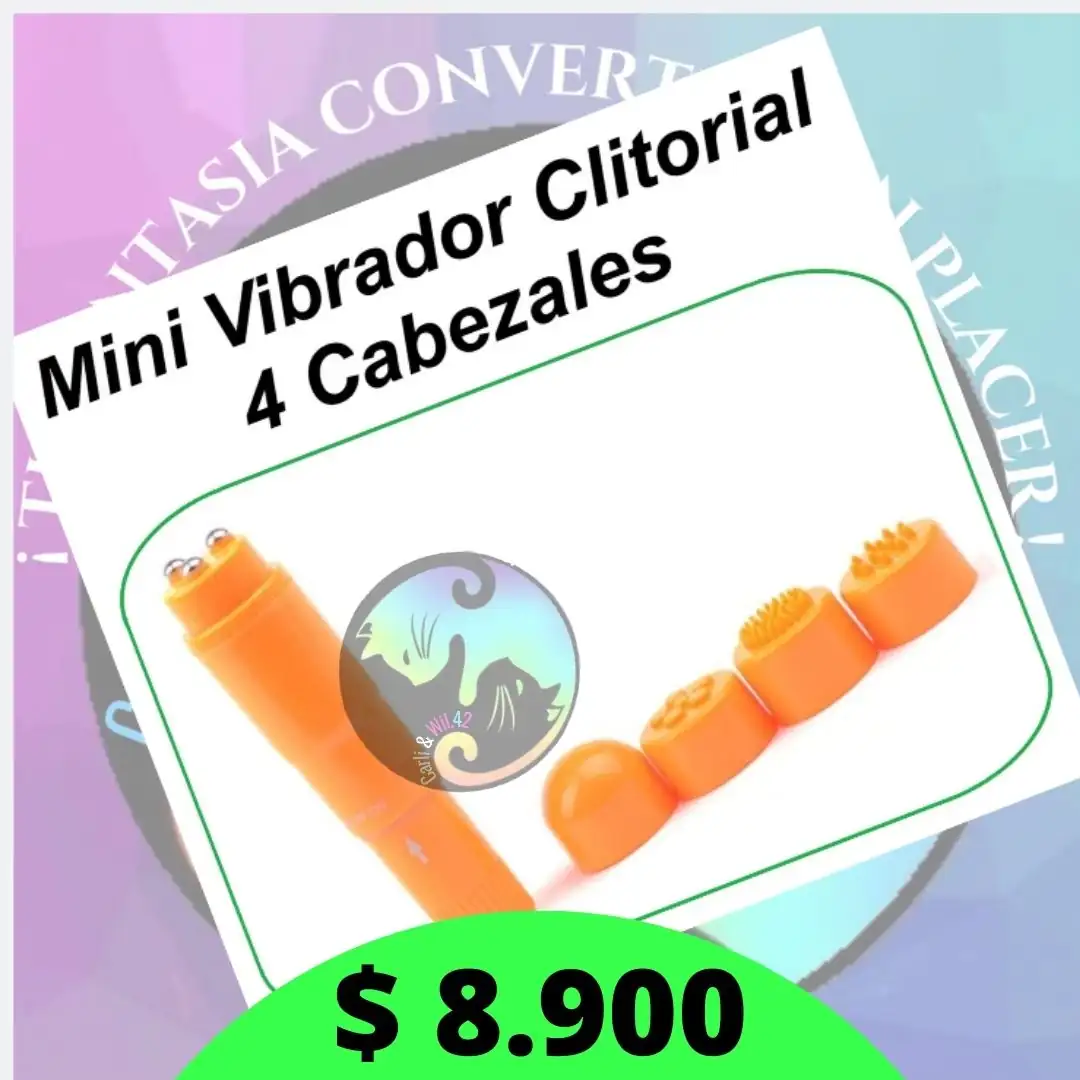 Vibrador naranjo con cambio de cabezal 