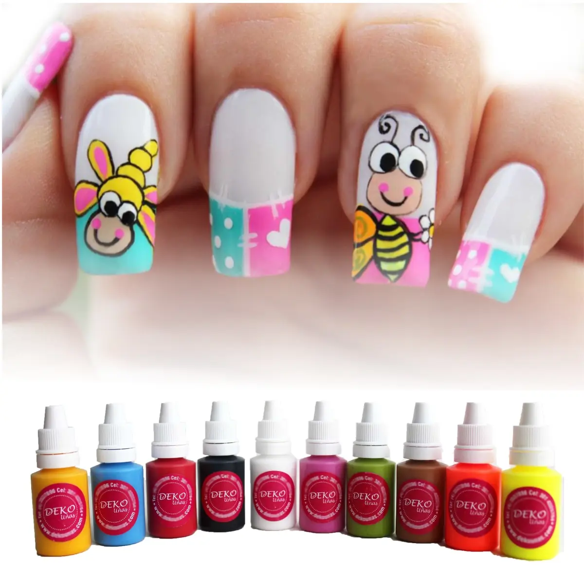KIT X12 PINTURAS ACRÍLICAS  Nails Art 3