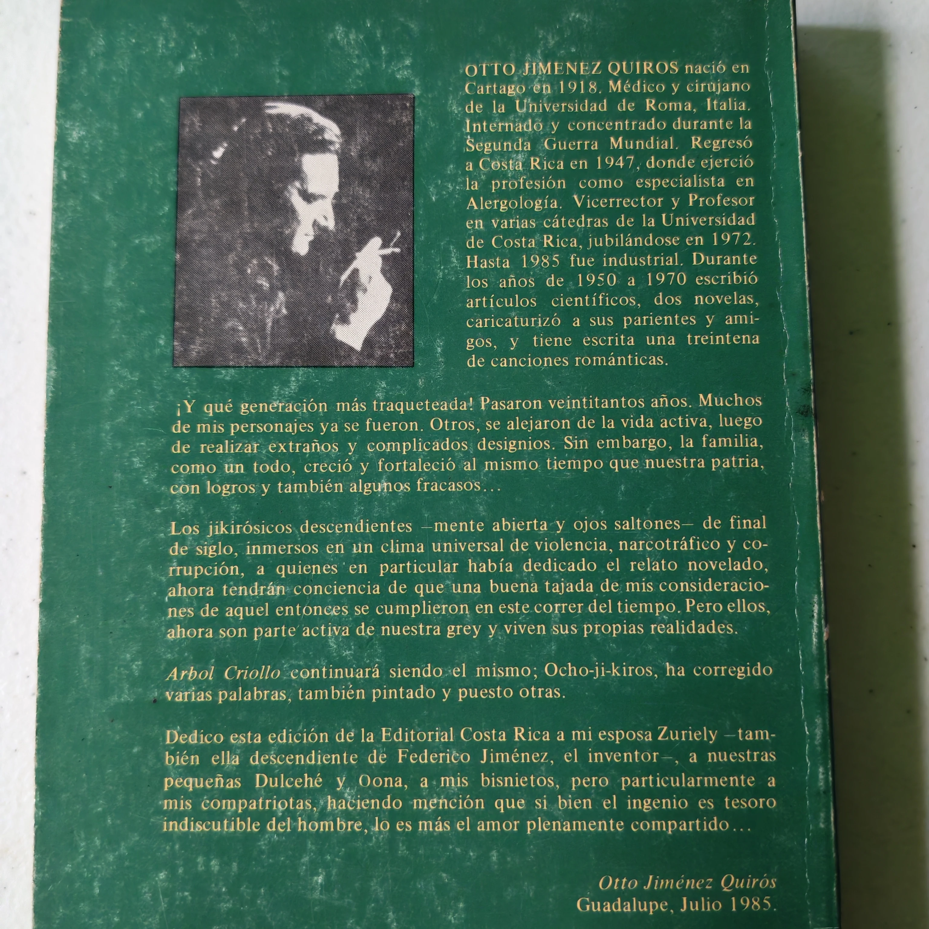 Árbol criollo, Otto Jiménez Quirós, usado 3