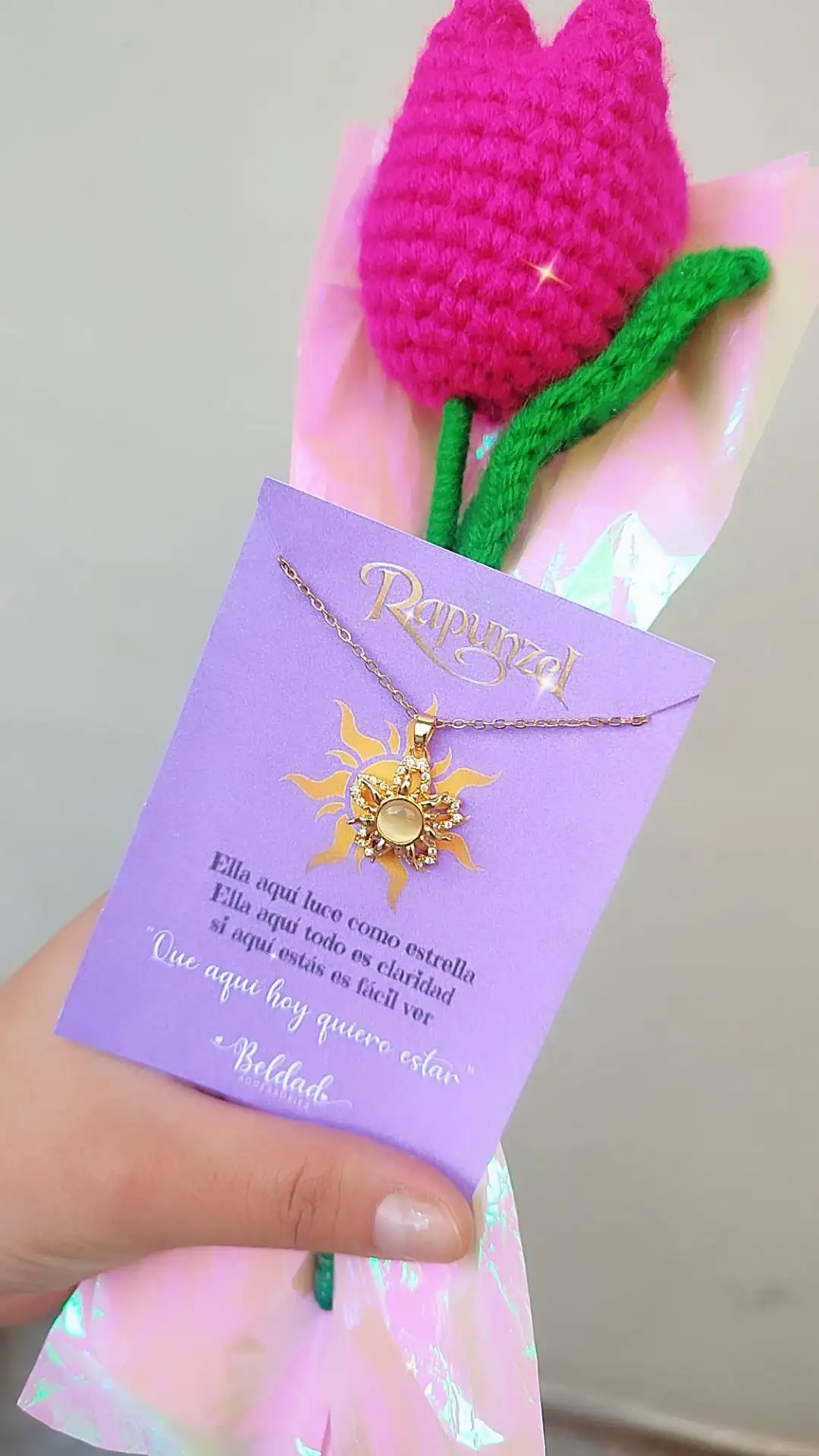 Collar Antiansiedad + tulipan eterno (combo)