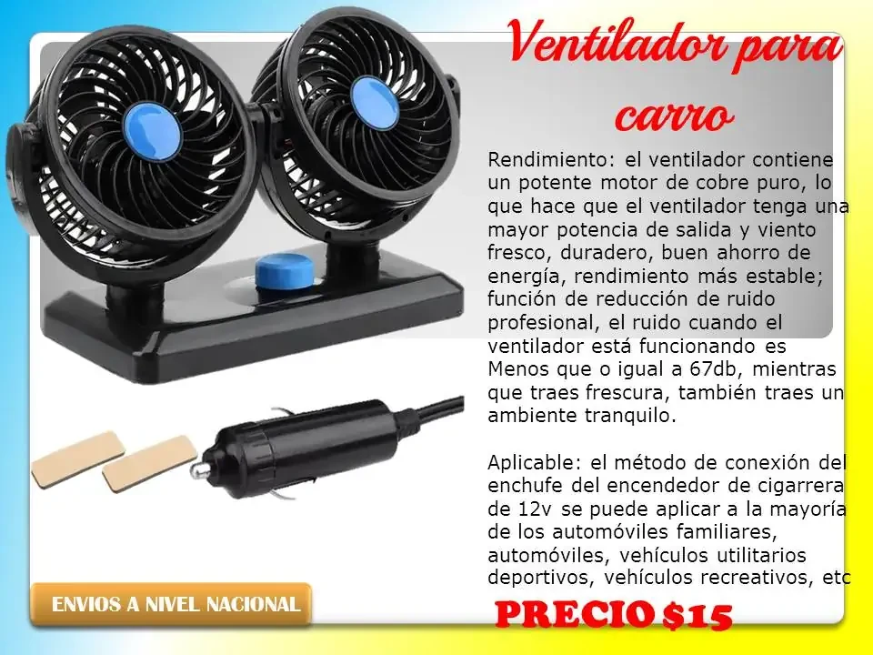 Ventilador para auto  2