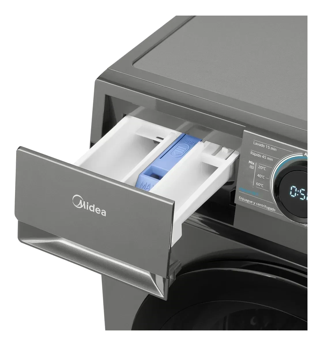 Lavarropas Inverter Midea 8 Kg 1400 Rpm Mf100w80b/t-a1 Color Gris 4