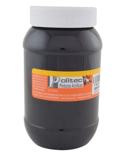 Politec pintura negro  frasco 100 ml