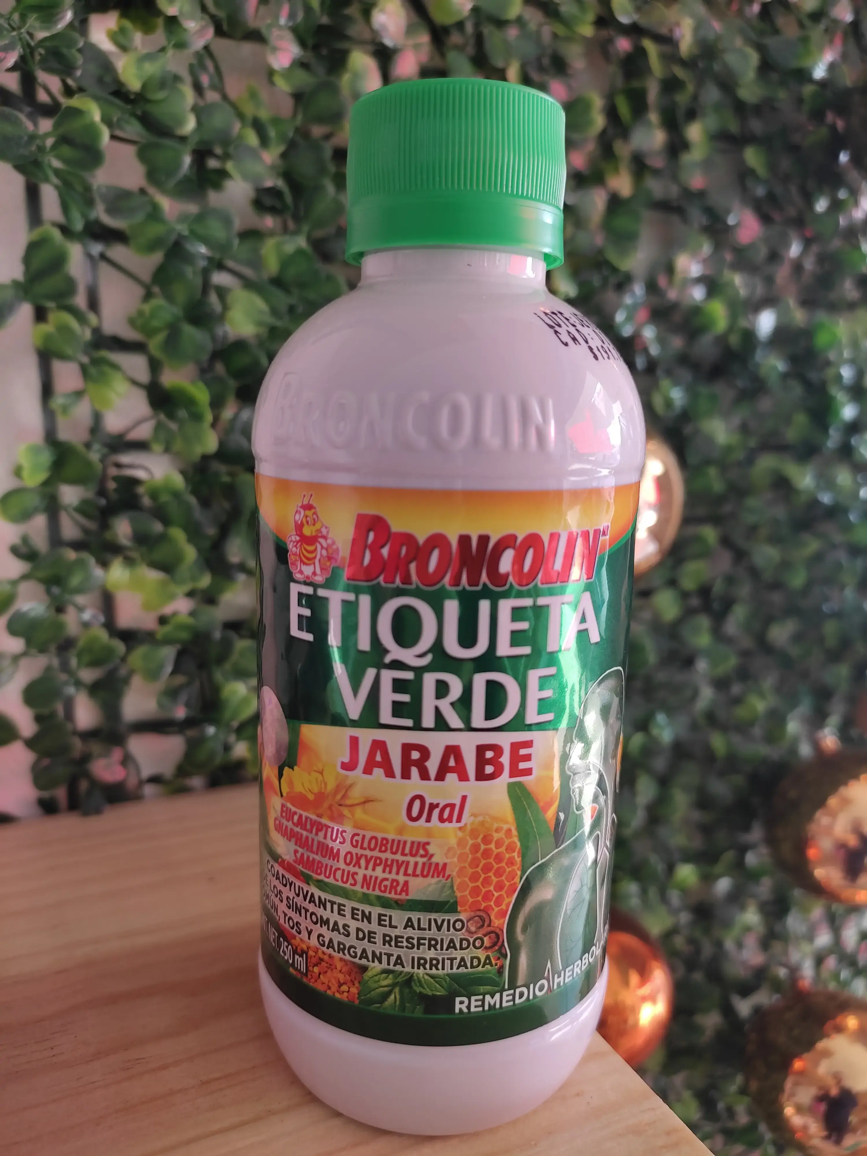 Jarabe Broncolin etiqueta verde 
