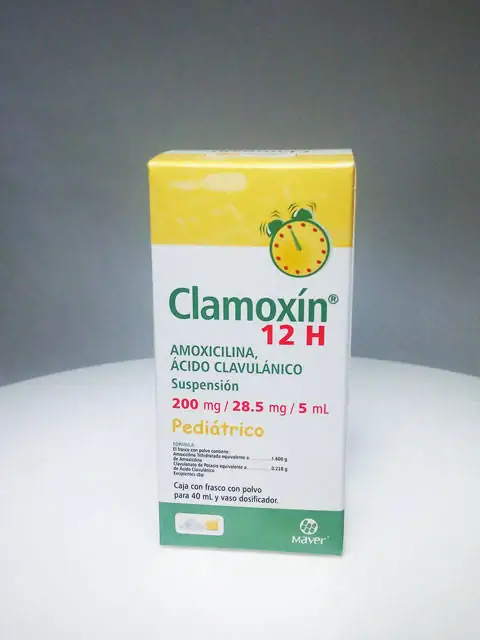 Clamoxin 12 H 200 mg Pediátrico  (Amoxicilina/Ácido Clavulánico) 