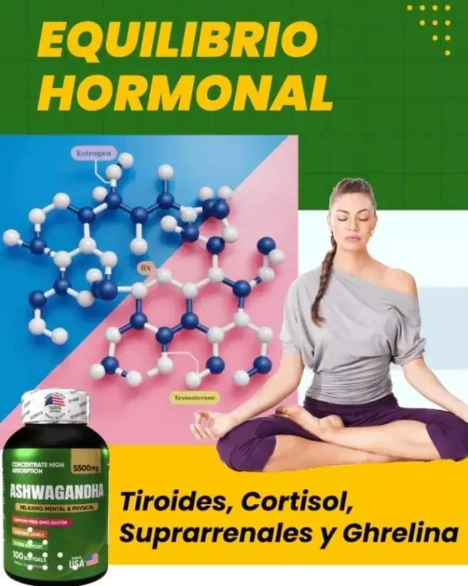ASHWAGANDHA Sin estrés Cortisol  3