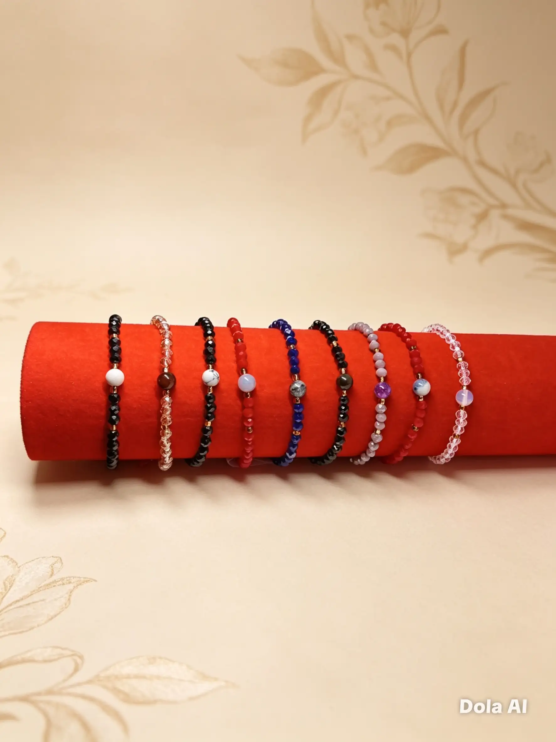 Pulseras de un cuarzo con cristal