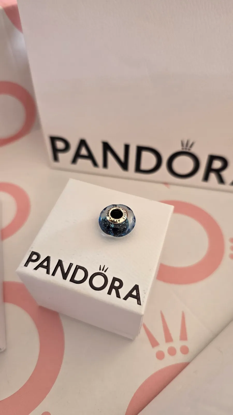 Pandora blue murano charm 2