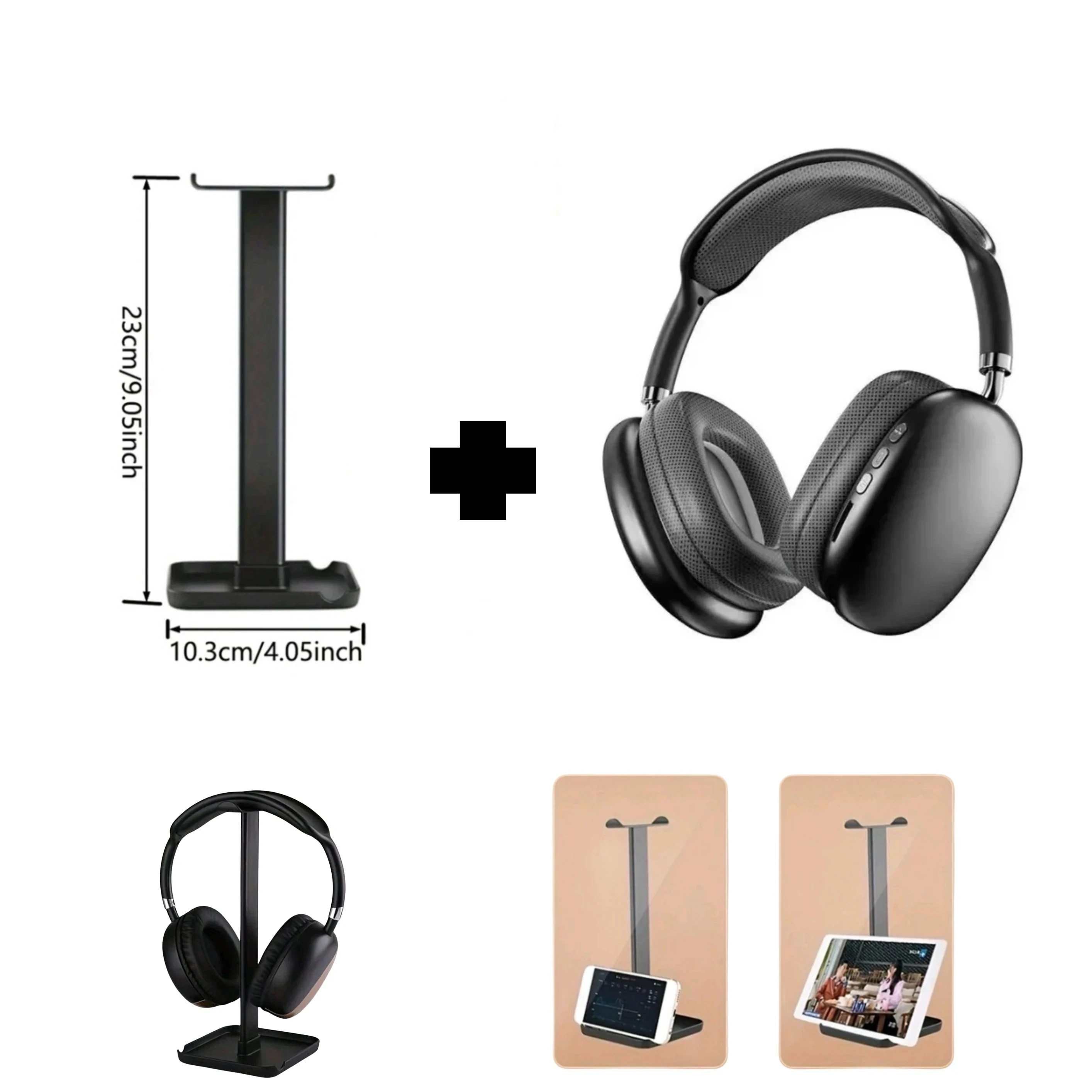 1 Peça Suporte + Audifonos 
