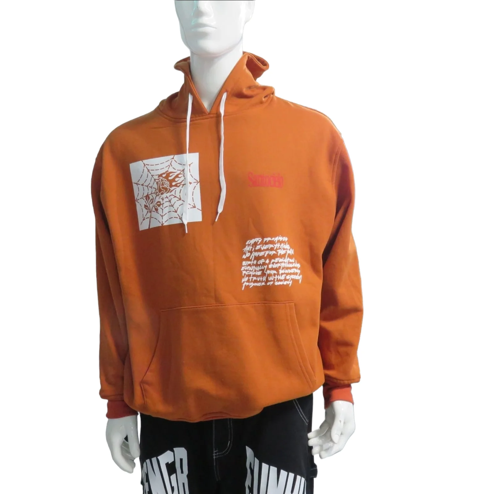 Sudadera naranja de telaraña
