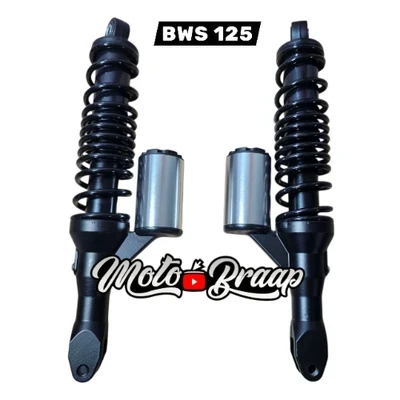 BWS 125 X Amortiguadores traseros negro plata CARBURADA GX 56869-826190