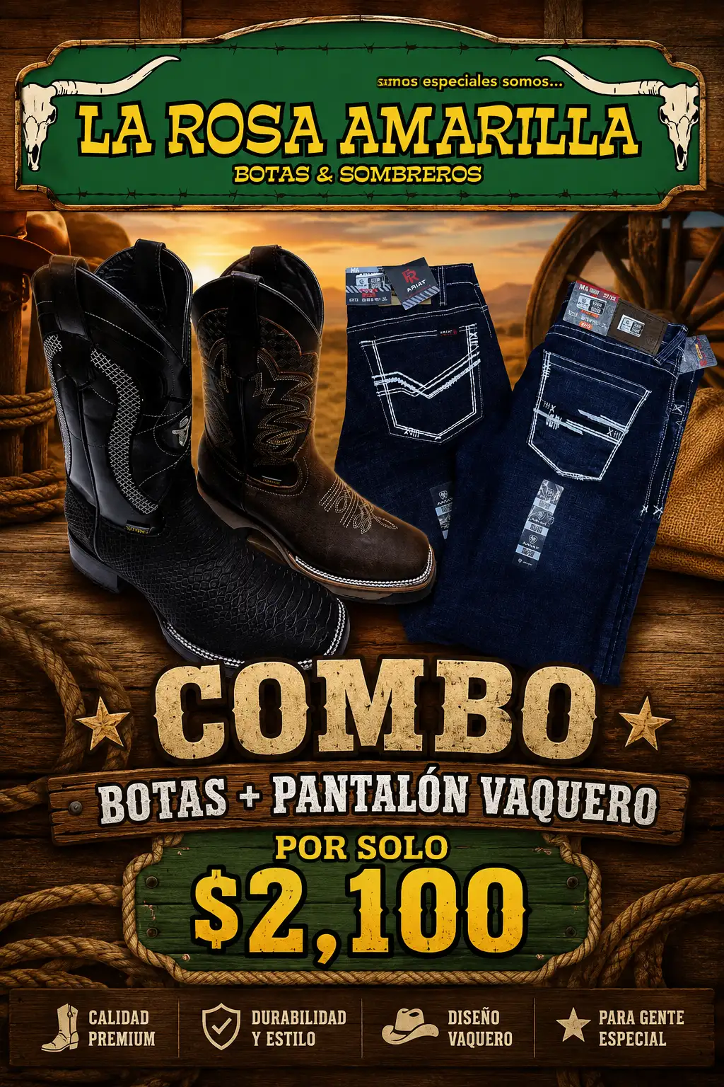 COMBO Botas y Pantalon