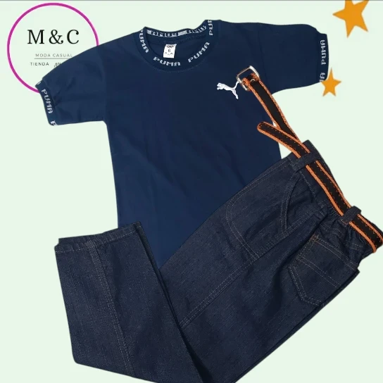 Conjunto T- 6 mezclilla 
