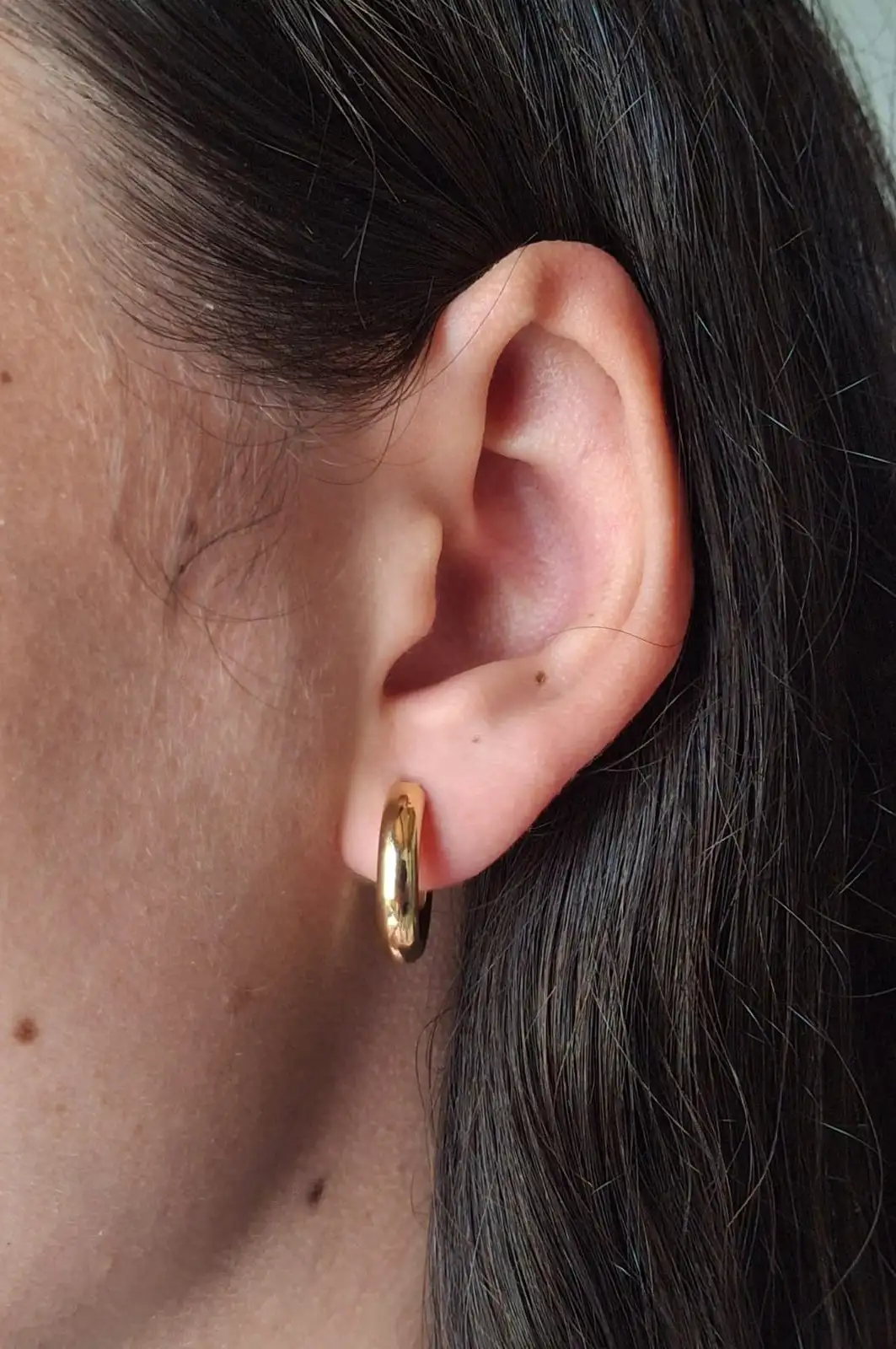 Arete corazon rosado  2