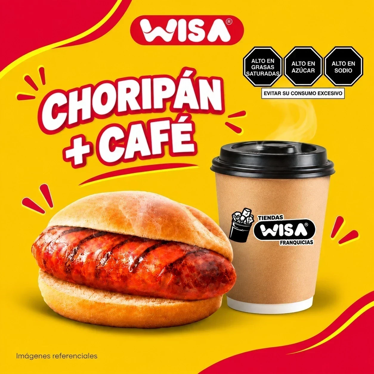 Choripan + Café 8 OZ