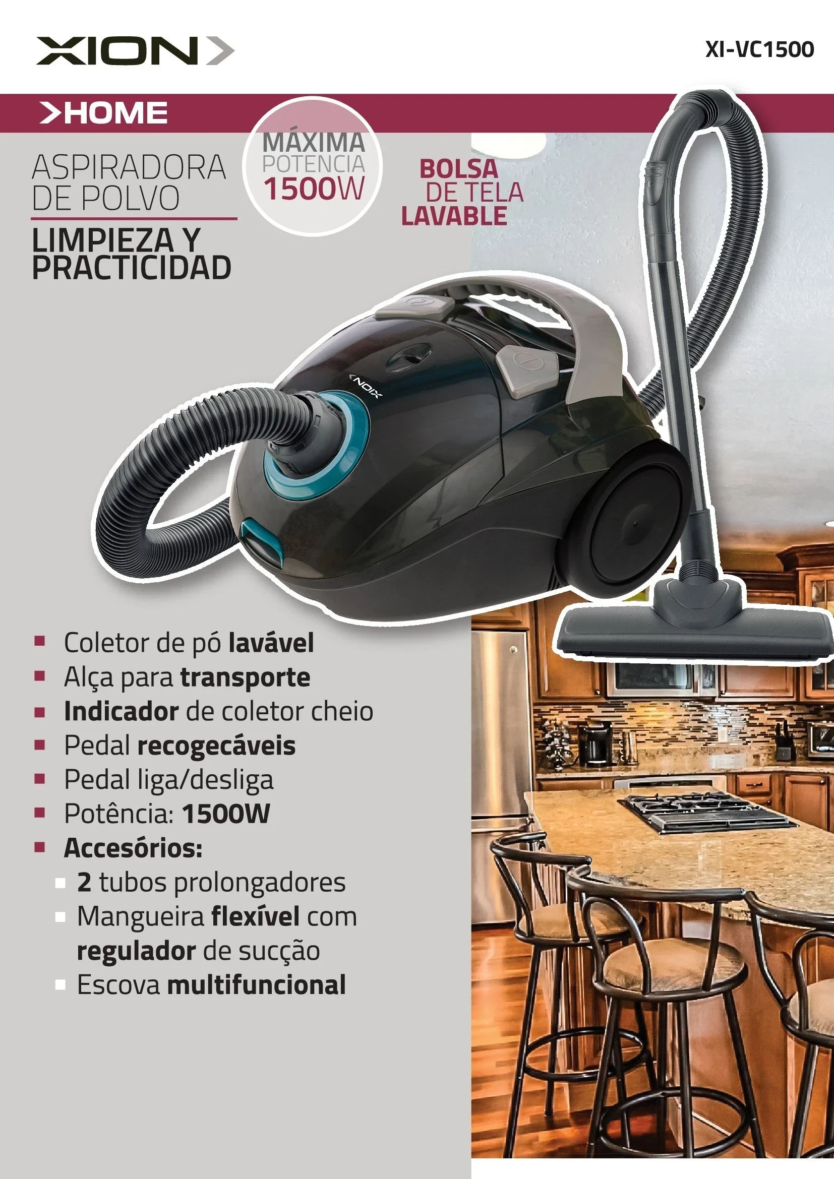 Aspiradora 1500w 𝙓𝙄𝙊𝙉 2