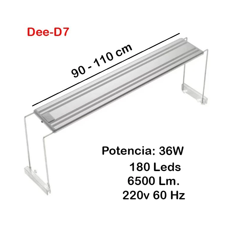 Lampara Plantado Aquanice Dee-d7 36w 90-110cm 2