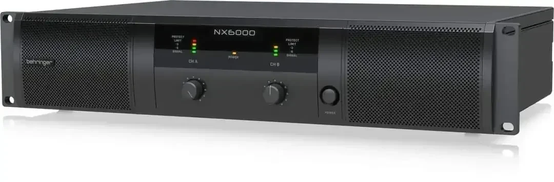  BEHRINGER NX6000 Etapa Potencia 6000             PEDIDOS: 69442828    CARACTERÍSTICAS:   Amplificador de potencia claseD con una potencia de 2 x 3000W    Behringer NX6000 es un amplificador que cuenta con dos canales y ofrece una potencia máxima de 6000 vatios.    La parte trasera del amplificador Behringer NX-6000 ofrece dos conectores XLR y 1/4" de combo TRS conectores, junto con  dos conectores de altavoz de calidad profesional.    Además los controles de ganancia van marcados e iluminados y aseguran un ajuste de nivel exacto mientras que los LEDs  de señal y el límite de 4 segmentos proporcionan un monitoreo de un vistazo.    Etapa de potencia Behringer NX6000 cuenta con protección de sobrecarga amplia, limitadores de "cero-ataque" y un chasis  de montaje en rack, el amplificador Behringer NX6000 es perfecto para instalaciones en lugares y ambientes comerciales. 2