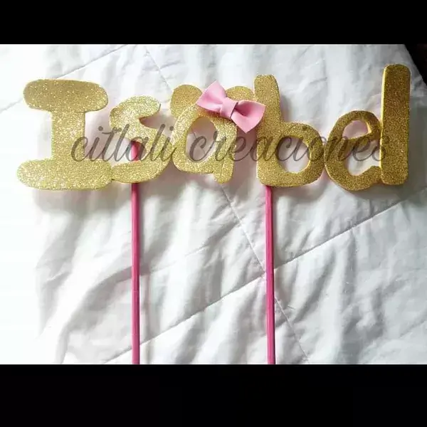 Letrero para pastel sencillo 2