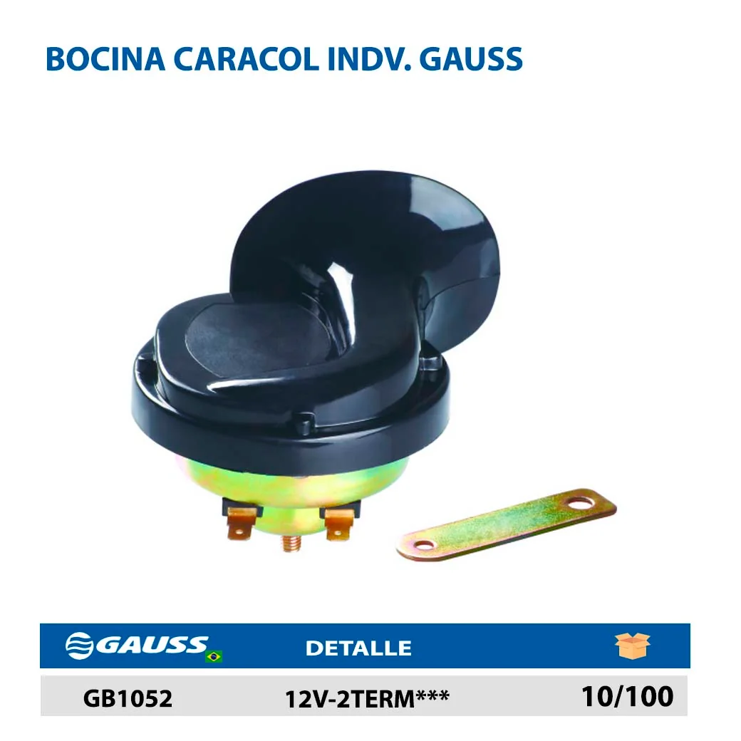 BOCINA CARACOL INDV. GAUSS 12V-2TERM***