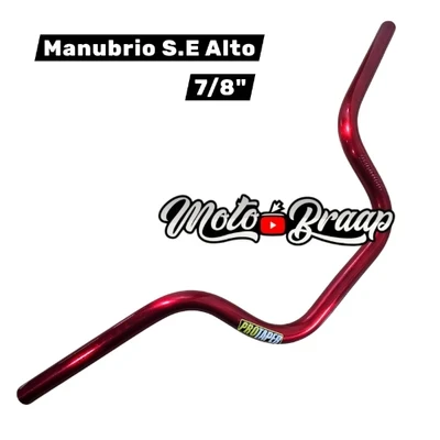 Manubrio Sport 7/8" color Rojo ( INCLUYE TRAVESAÑO NEGRO )Bws 125 / nkd 125 / boxer
