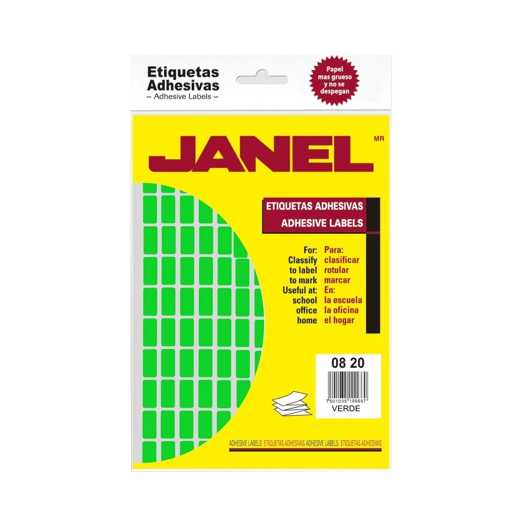 etiquetas  verde #4 janel