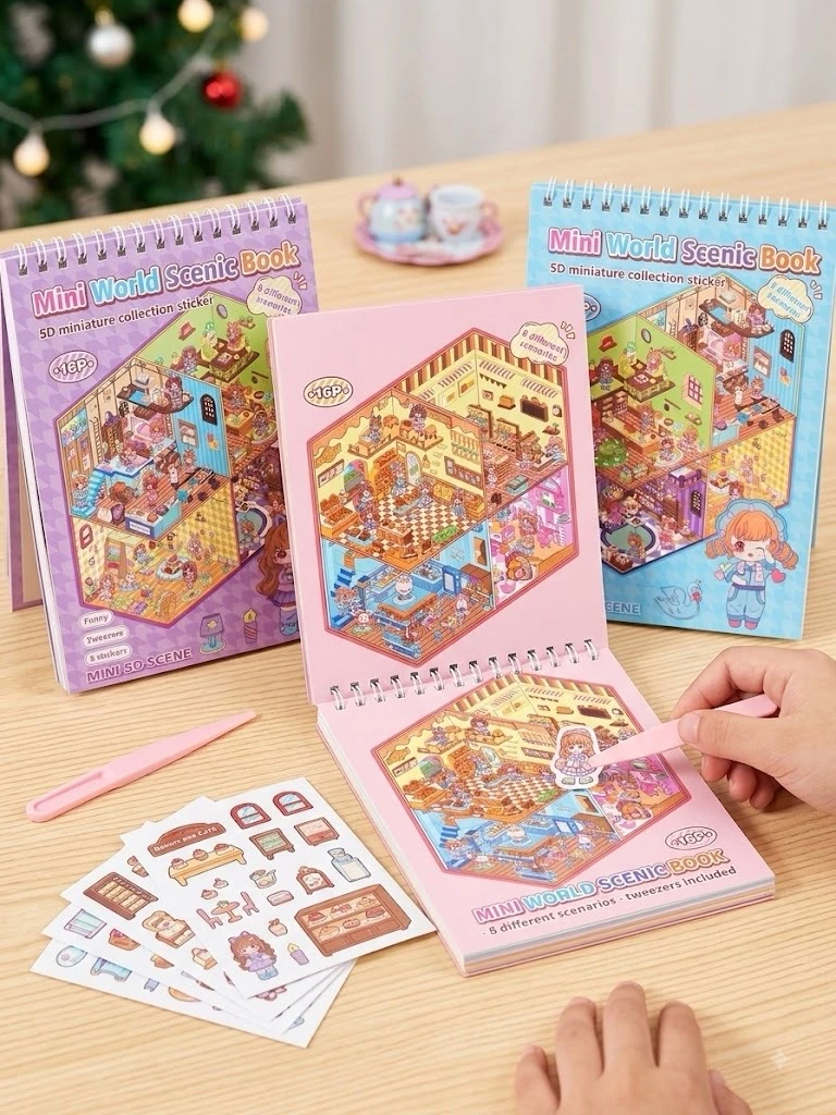 LIBRETA CON 8 ESCENARIOS (4 colores diferentes) 